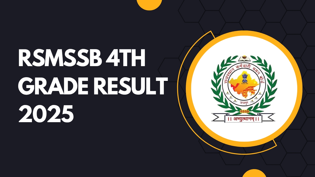 RSMSSB 4th Grade Result 2025